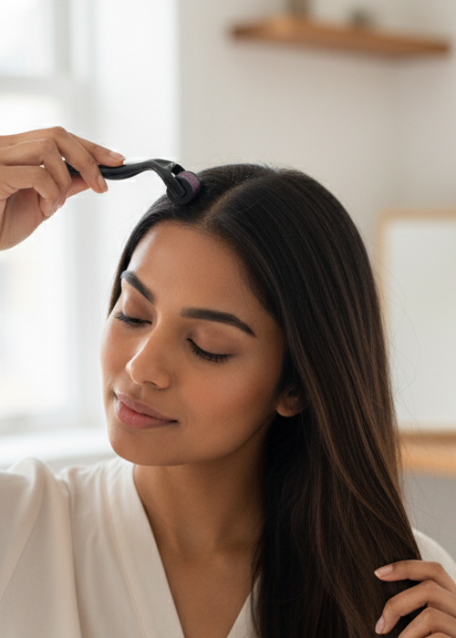 dermarolleer on scalp