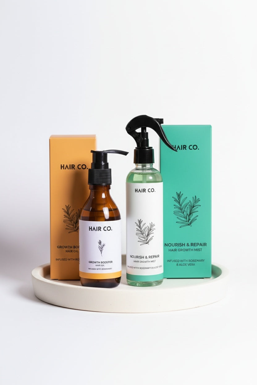 Hair Co. Growth Duo Bundle – Hair Oil and Rosemary Aloe Mist