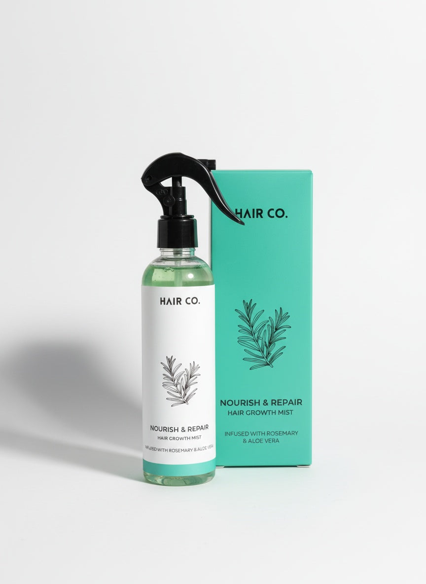 Hair Co. Rosemary Aloe Hair Growth Mist – Natural scalp nourishing spray with rosemary and aloe vera